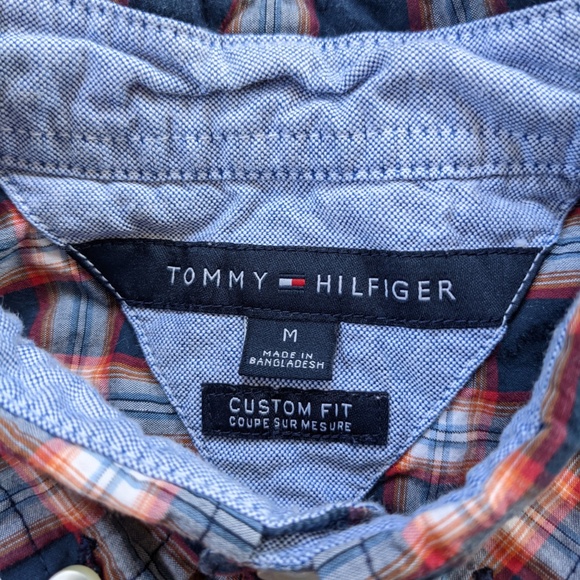 Tommy Hilfiger Button Up Shirt Custom Fit Plaid - Picture 11 of 11